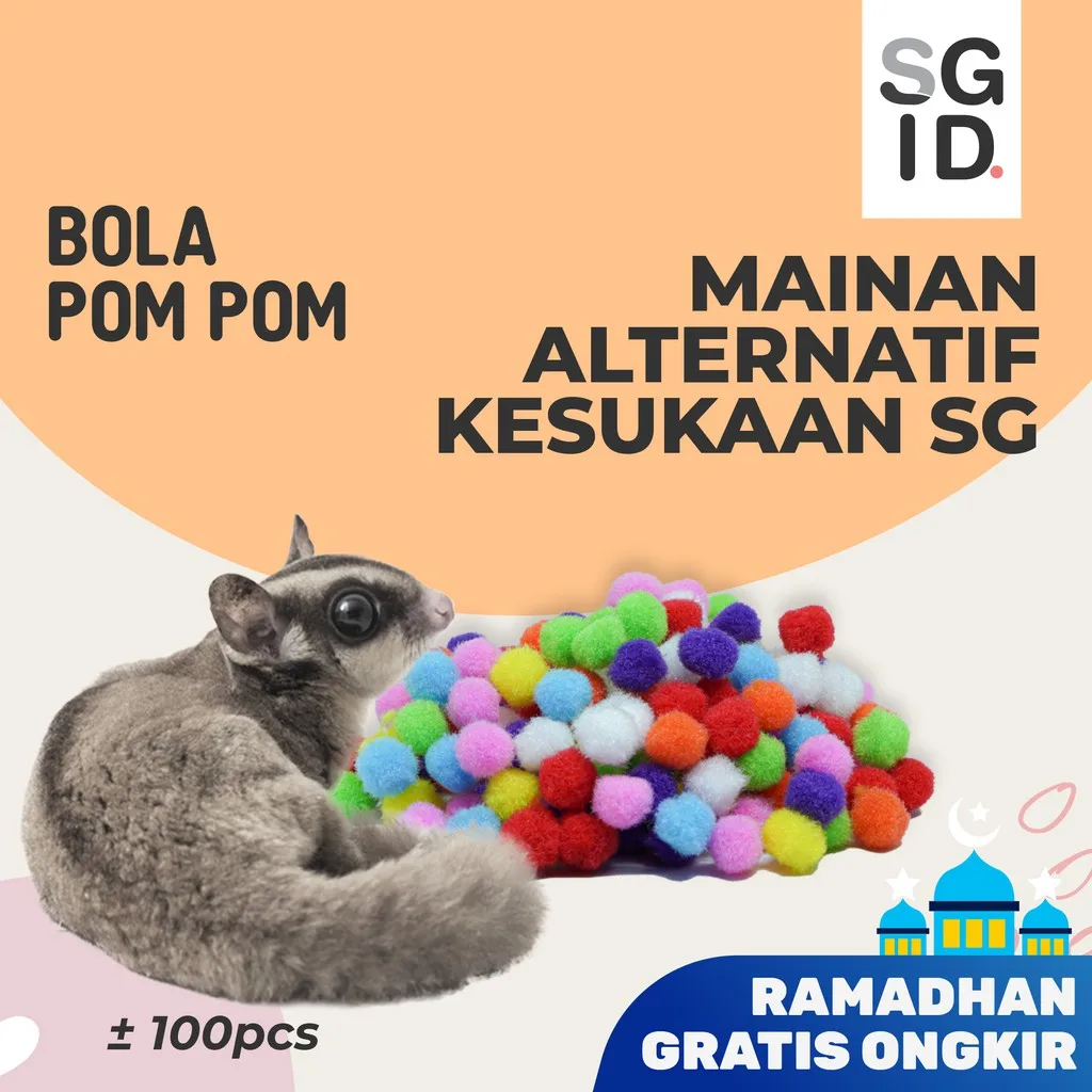 ADEWAP GLIDER Pom Pom Mainan Sugar Glider