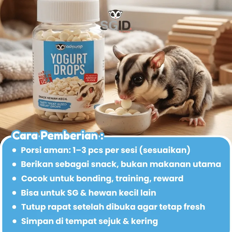 SUGAR GLIDER STAR Yogurt Drops Snack Susu Cemilan Sugar Glider Import USA