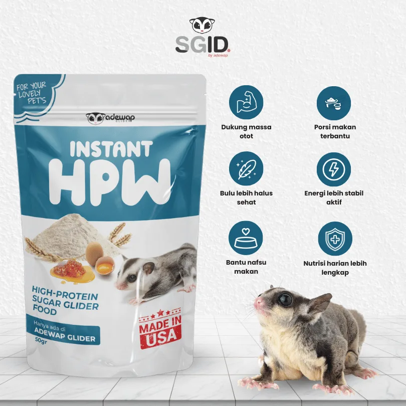 ADEWAP GLIDER HPW Instan Sugar Glider Campuran Nutrisi High Protein Wombaroo - 50Gr