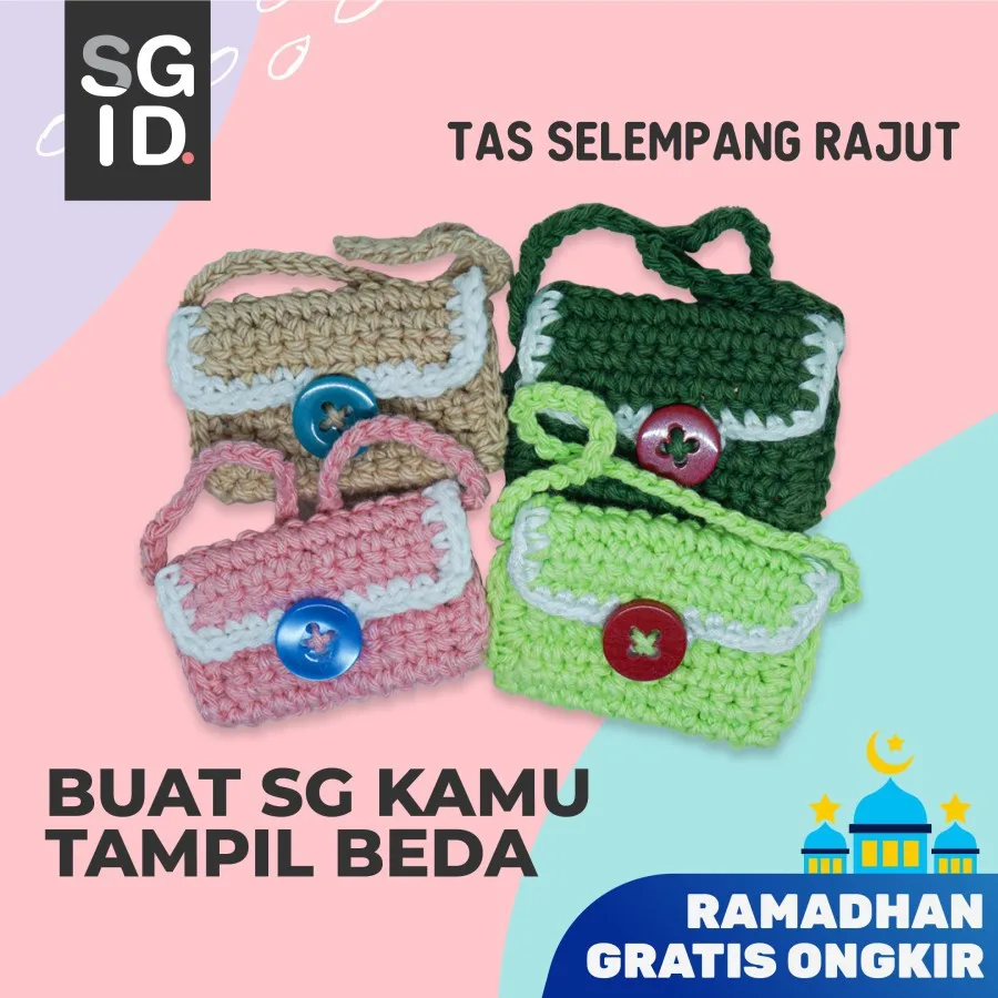 ADEWAP GLIDER Tas Selempang Rajut Sugar Glider Aksesoris Lucu