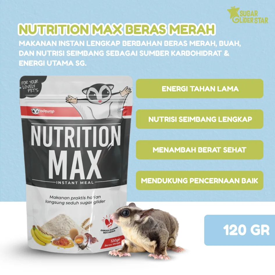 ADEWAP GLIDER Paket Weight Gain : Makanan & Nutrisi Penambah Berat Badan Sugar Glider