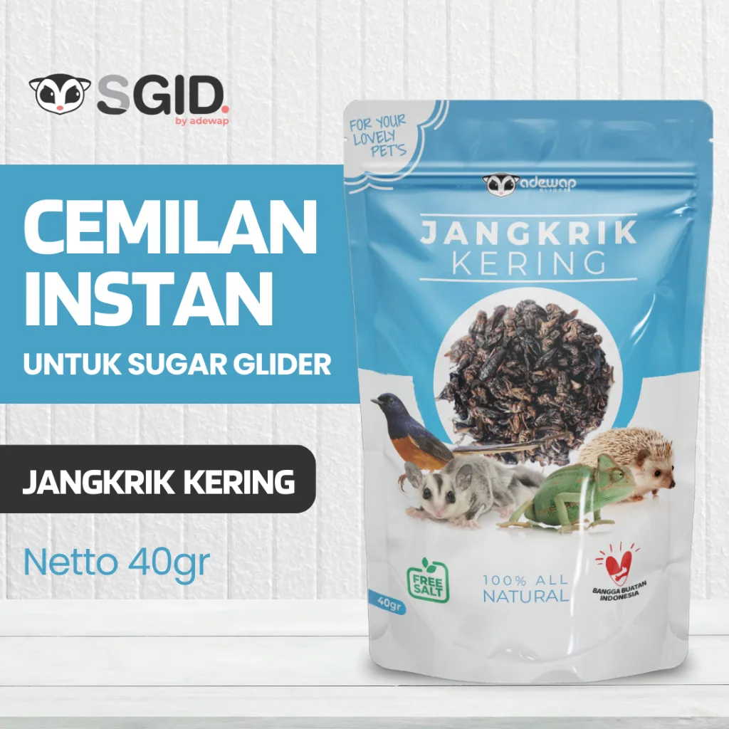 ADEWAP GLIDER Dried Cricket Jangkrik Kering Sugar Glider