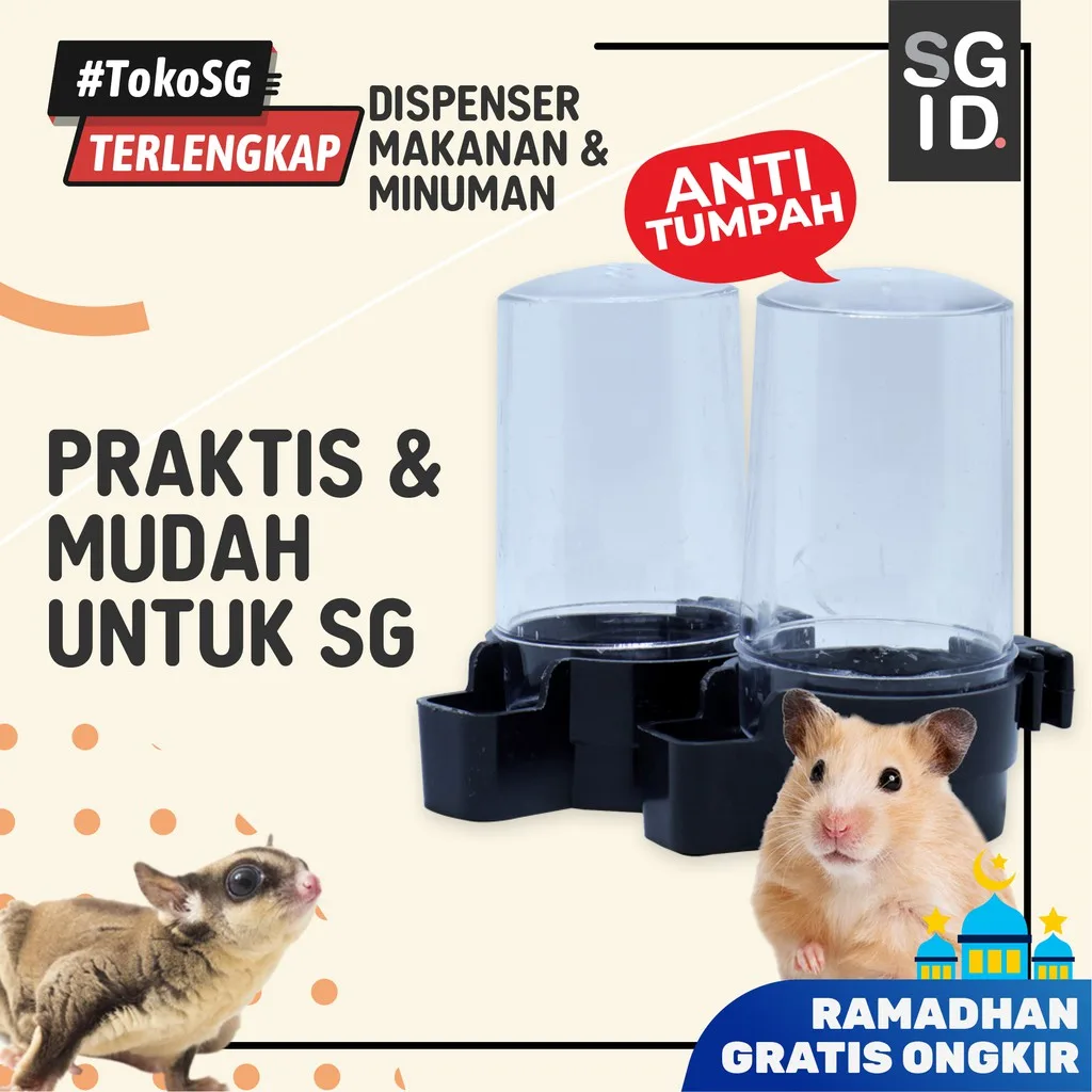 ADEWAP GLIDER Dispenser Tempat Minum Makan Sugar Glider