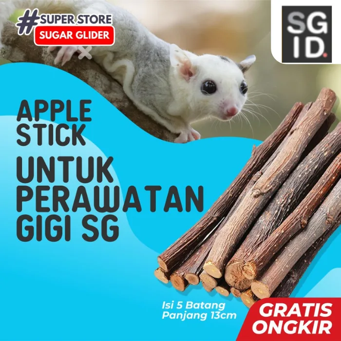 Natural Apple Orchard Chew Sick, Kayu Apel Perawatan Gigi Hamster, Sugar Glider, Kelinci. Chincilla
