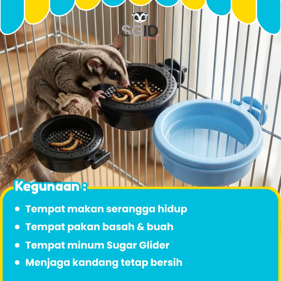 SUGAR GLIDER STAR Tempat Makan Jepit Hewan Sugar Glider