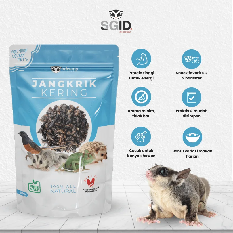 ADEWAP GLIDER Dried Cricket Jangkrik Kering Sugar Glider