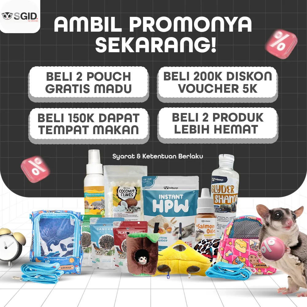 Glider Pellet + Dry Fruit & Veggie : Pellet Makanan Sugar Glider  Bernutrisi  & Formula Seimbang