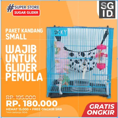 ADEWAP GLIDER Kandang Lipat Small Kecil Sugar Glider