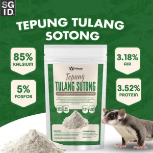 ADEWAP GLIDER Tepung Tulang Sotong Suplemen Kalsium Alami Untuk Hewan Peliharan