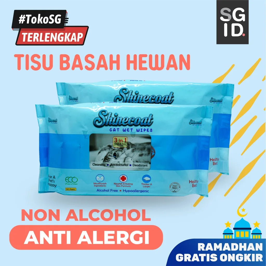 ADEWAP GLIDER Shinecoat Tisue Basah Hewan Peliharaan Sugar Glider
