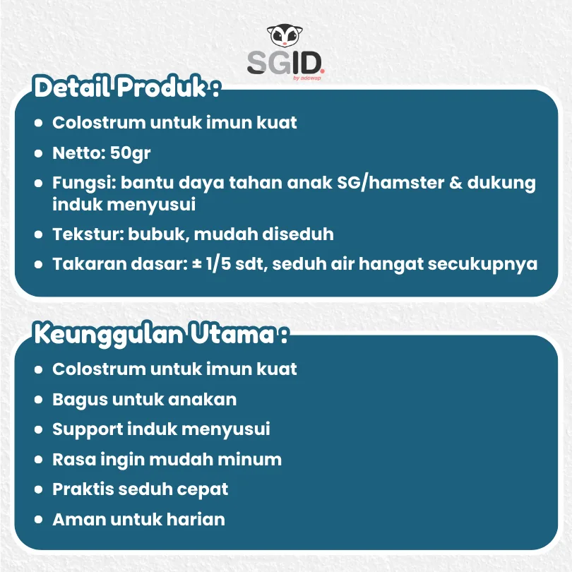 ADEWAP GLIDER Pet Imune Booster Sugar Glider Vitamin Imun Sugar Glider