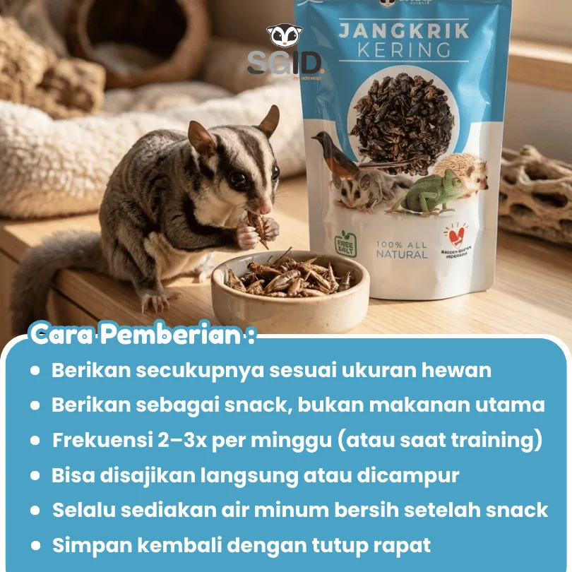 ADEWAP GLIDER Dried Cricket Jangkrik Kering Sugar Glider
