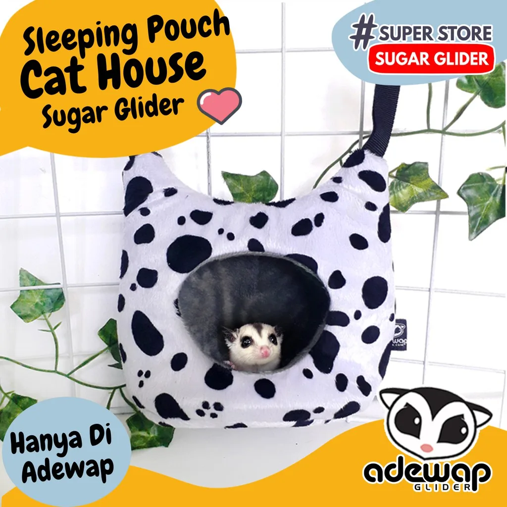 SGID Sleeping Pouch Cat House Sugar Glider Lembut Anti Nyangkut