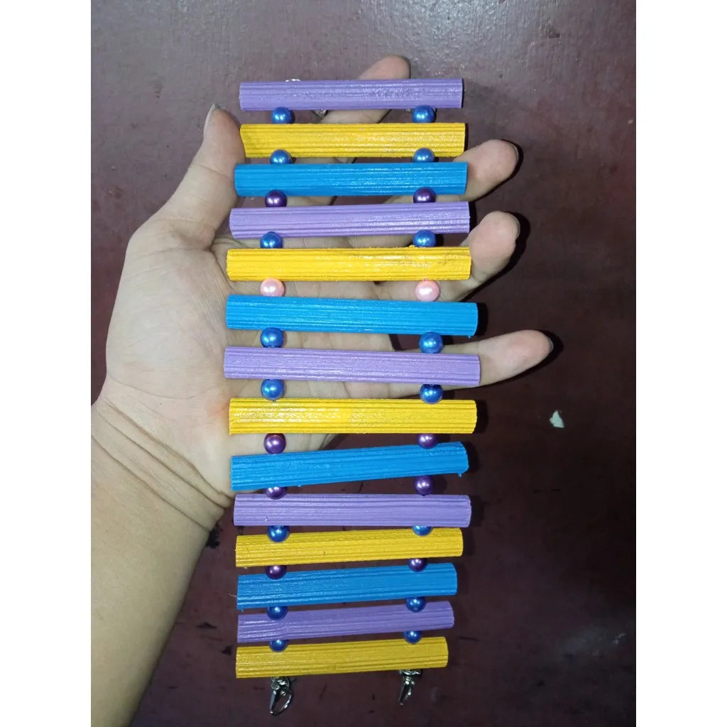 SGID Mainan Tangga Jembatan Kayu sugar glider hamster tupai aksesoris Kandang warna warni