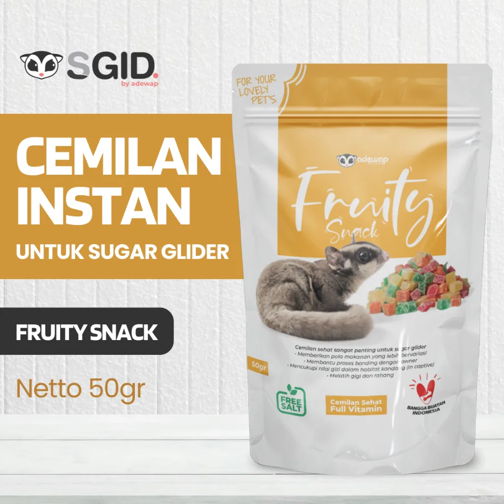 ADEWAP GLIDER Fruity Snack Sugar Glider Buah Kering Cemilan Sugar Glider