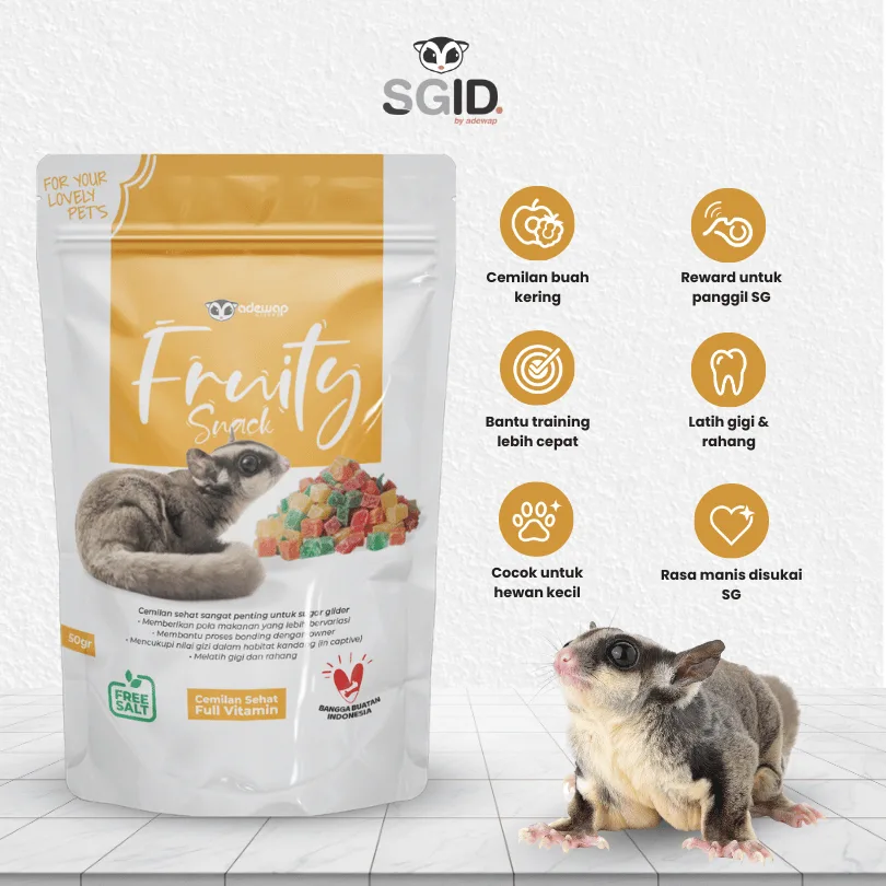 ADEWAP GLIDER Fruity Snack Sugar Glider Buah Kering Cemilan Sugar Glider