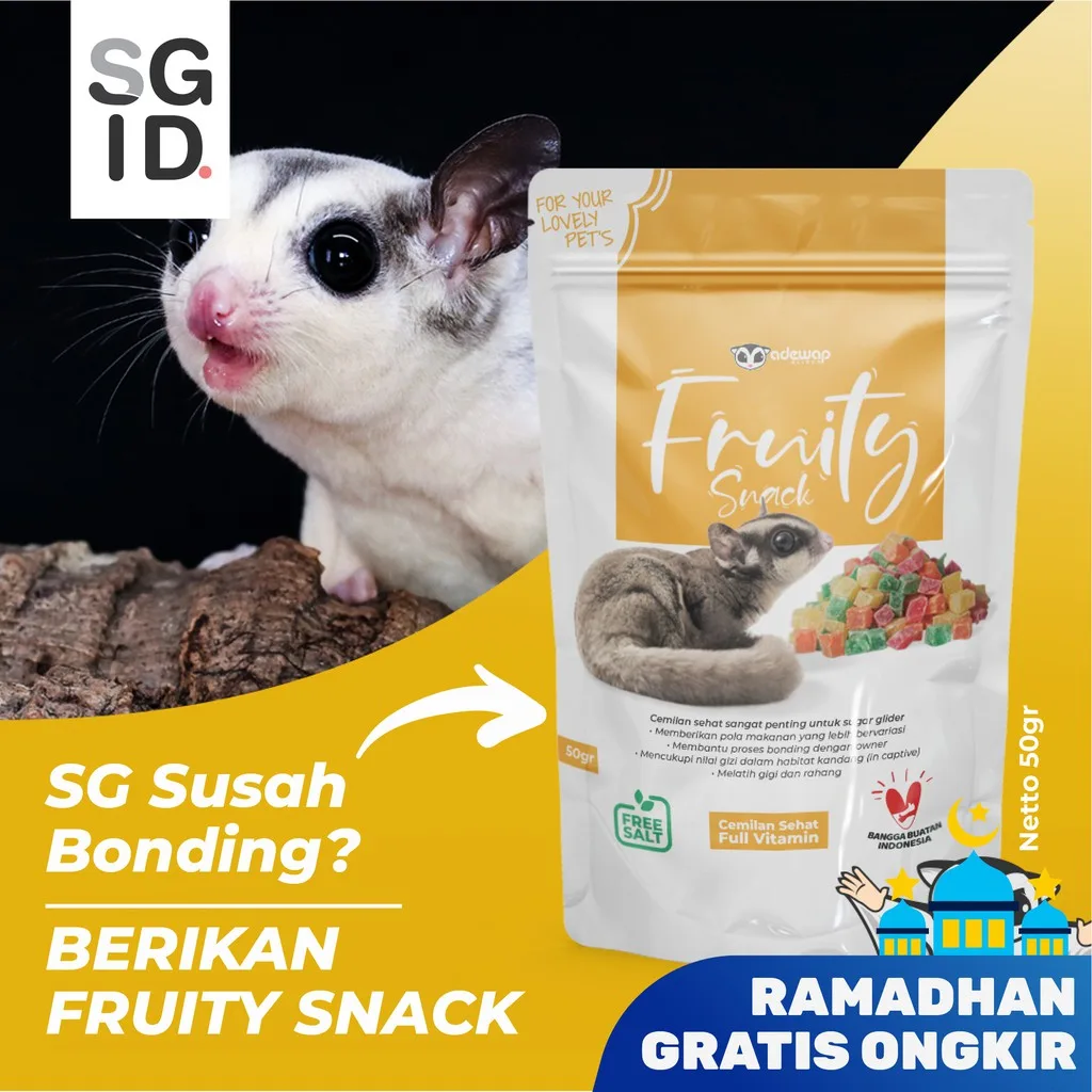 ADEWAP GLIDER Fruity Snack Sugar Glider Buah Kering Cemilan Sugar Glider
