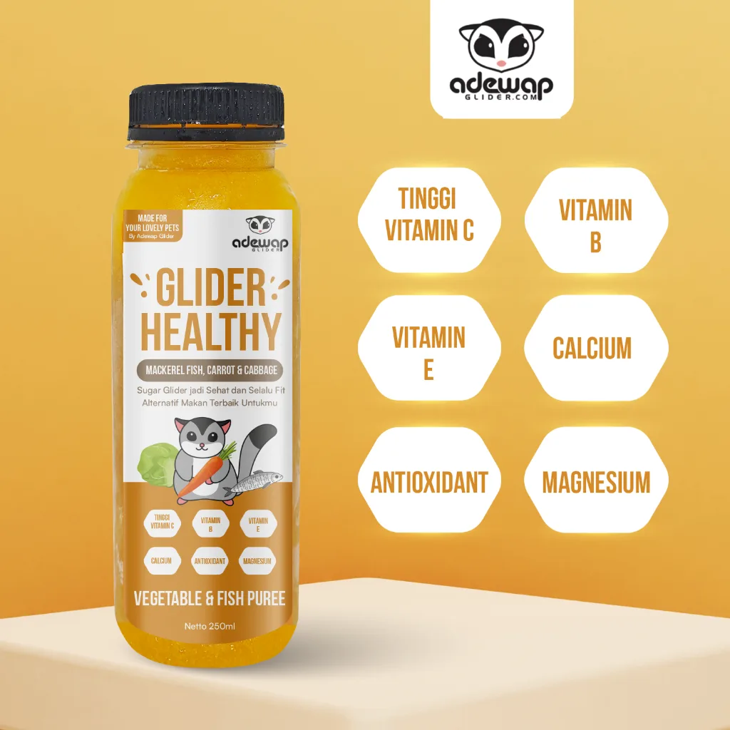 ADEWAP GLIDER Healthy Vegetable & Fish Puree : Mackerel Fish Carrot Cabbage - 250ml