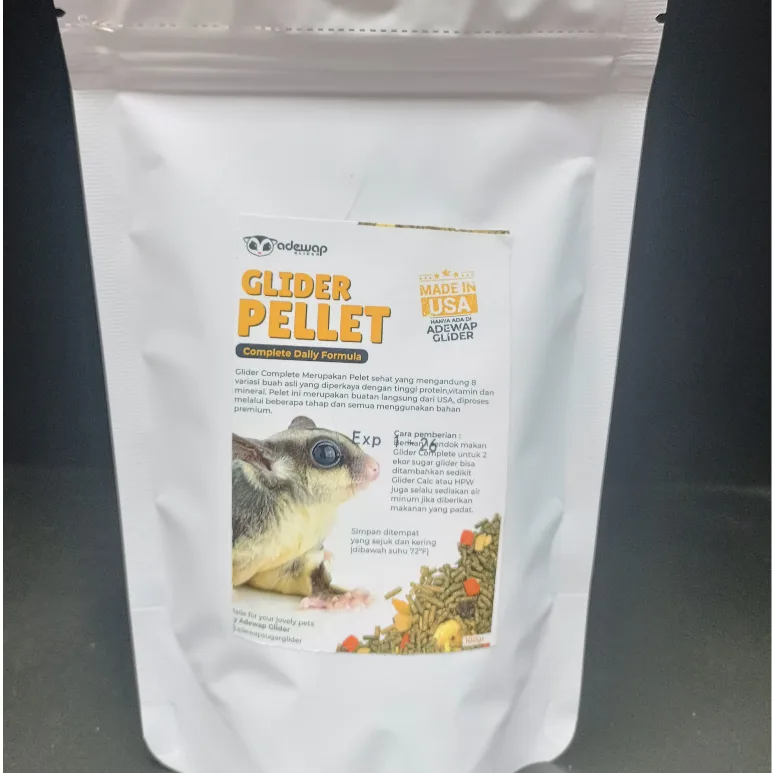 Glider Pellet + Dry Fruit & Veggie : Pellet Makanan Sugar Glider  Bernutrisi  & Formula Seimbang