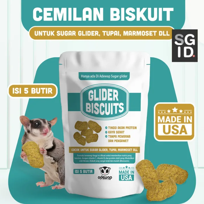 ADEWAP GLIDER Glider Biscuits : Makanan Biscuit Sugar Glider Tinggi Protein