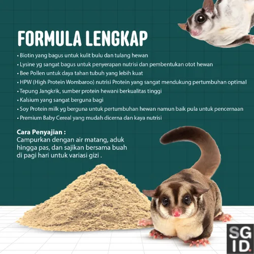 ADEWAP GLIDER Ramuan Gemoy Protein Premix Formula dan Nutrisi Komplit Sugar Glider