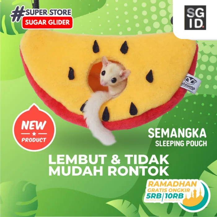 SUGAR GLIDER STAR Sleeping Pouch Watermelon Tempat Tidur Sugar Glider Semangka