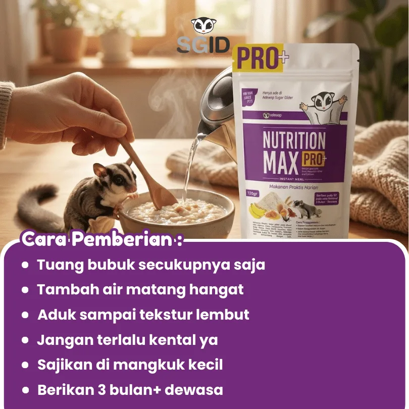ADEWAP GLIDER Nutrition Max Pro Plus Makanan Harian Nutrisi Sugar Glider
