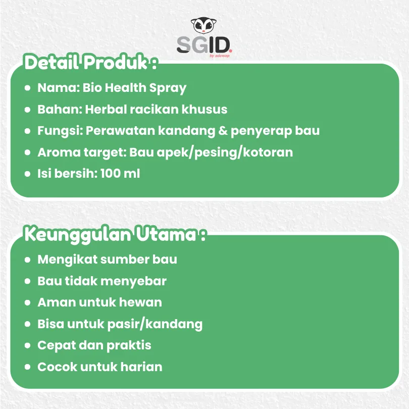 ADEWAP GLIDER Bio Health Disinfektan Kandang Hewan Peliharaan