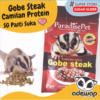 SUGAR GLIDER STAR Gobe Steak Makanan Import Cemilan Sugar Glider 50gr