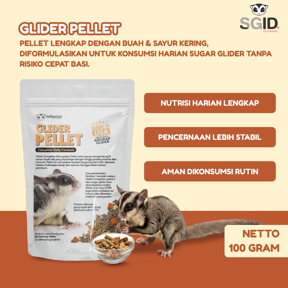 ADEWAP GLIDER Paket Pellet Sugar Glider