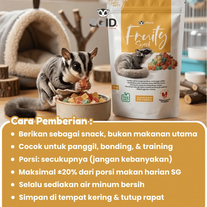 ADEWAP GLIDER Fruity Snack Sugar Glider Buah Kering Cemilan Sugar Glider