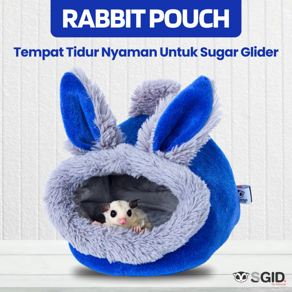 SGID Sleeping Pouch Bentuk Kelinci Tempat Tidur Hewan Sugar Glider