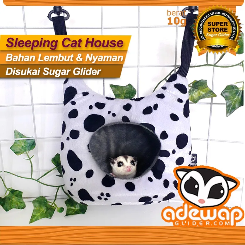 SGID Sleeping Pouch Cat House Sugar Glider Lembut Anti Nyangkut