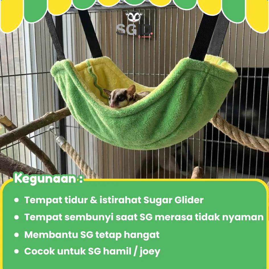 Sleeping Pouch Kora Kora Aksesoris / Mainan Tempat Tidur Sugar Glider