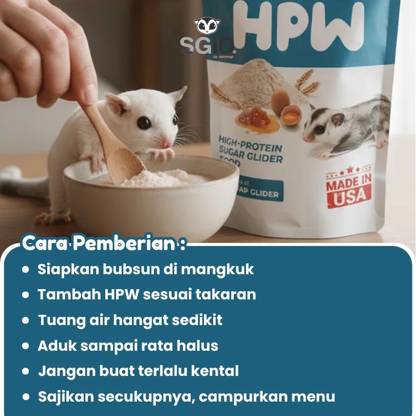 ADEWAP GLIDER HPW Instan Sugar Glider Campuran Nutrisi High Protein Wombaroo - 50Gr