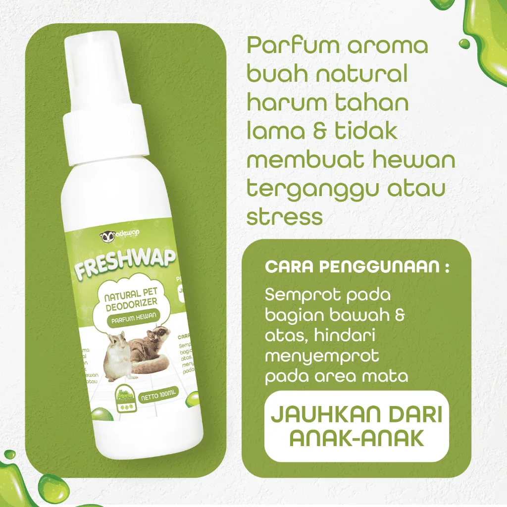 ADEWAP GLIDER Freshwap Parfum Pewangi Hewan Peliharaan Sugar Glider