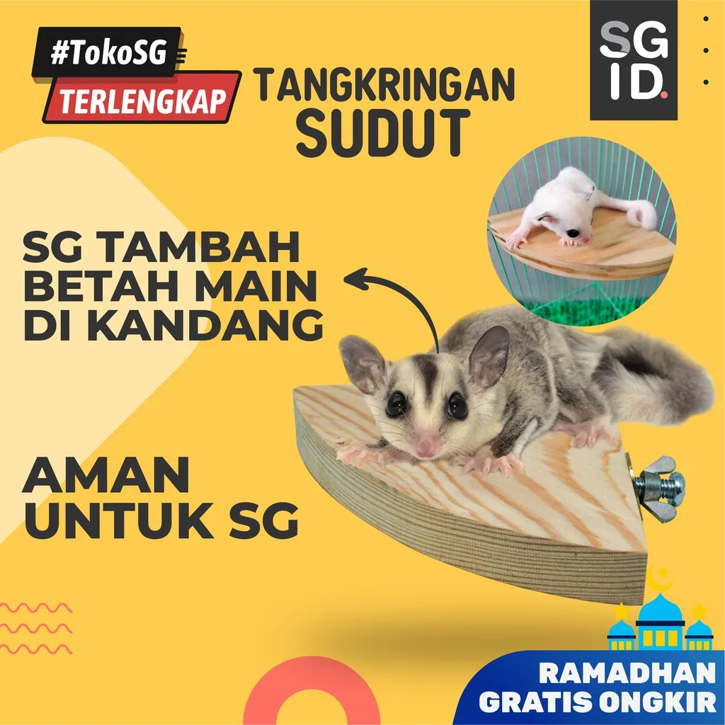 Tangkringan Standing Sudut Kandang Sugar Glider Burung Lovebird Chincila