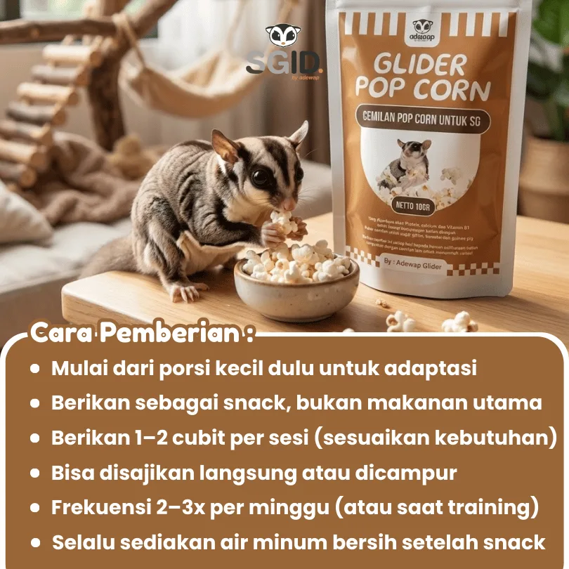 ADEWAP GLIDER Popcorn Snack Camilan Sugar Glider