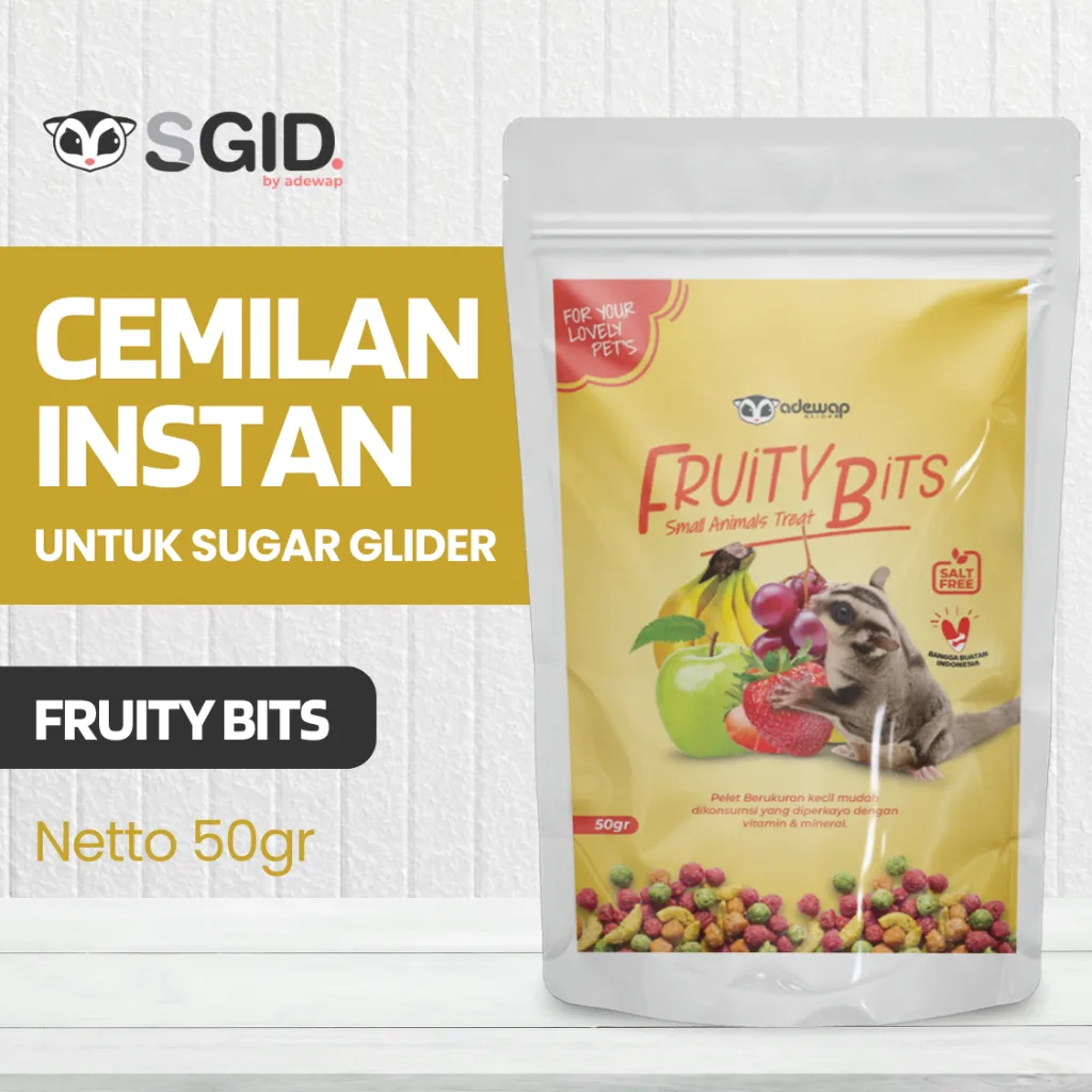 ADEWAP GLIDER Fruity Bits Pelet Buah Kering Makanan Sugar Glider