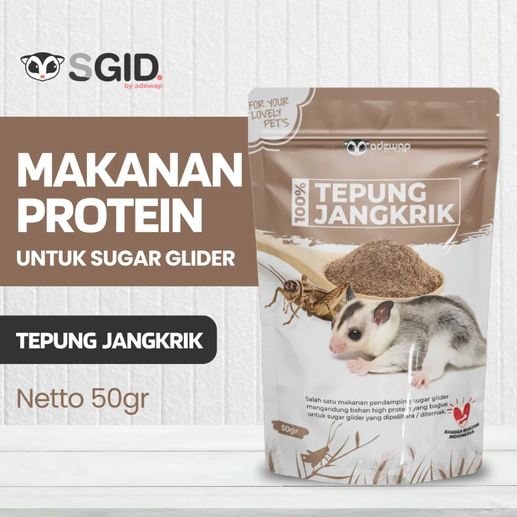 ADEWAP GLIDER Tepung Jangkrik Super Nutrisi & Protein Wajib Sugar Glider