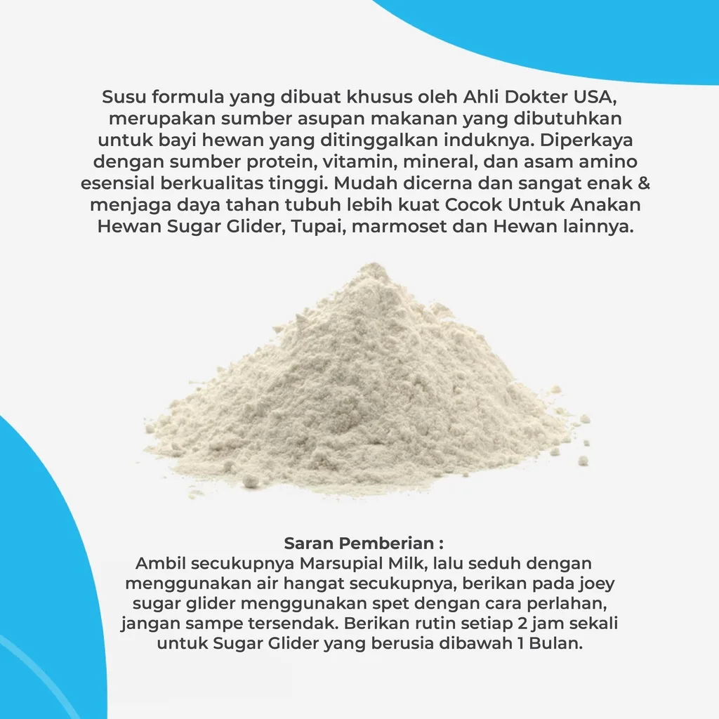 ADEWAP GLIDER Marsupial Milk Replacer Possum Pengganti Susu Sugar Glider