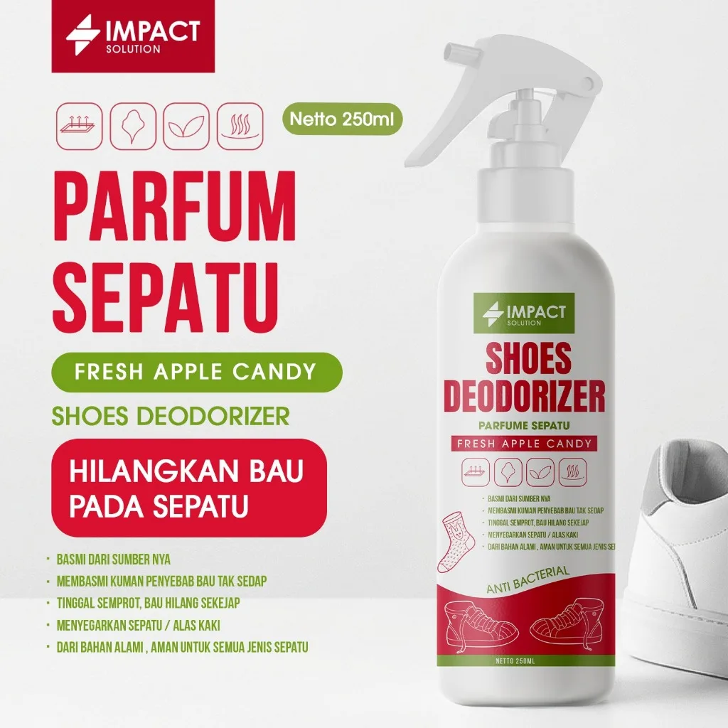 IMPACT Shoes Deodorizer Apple Candy Pewangi Sepatu Manis Segar Anti Bau Tak Sedap 250ml