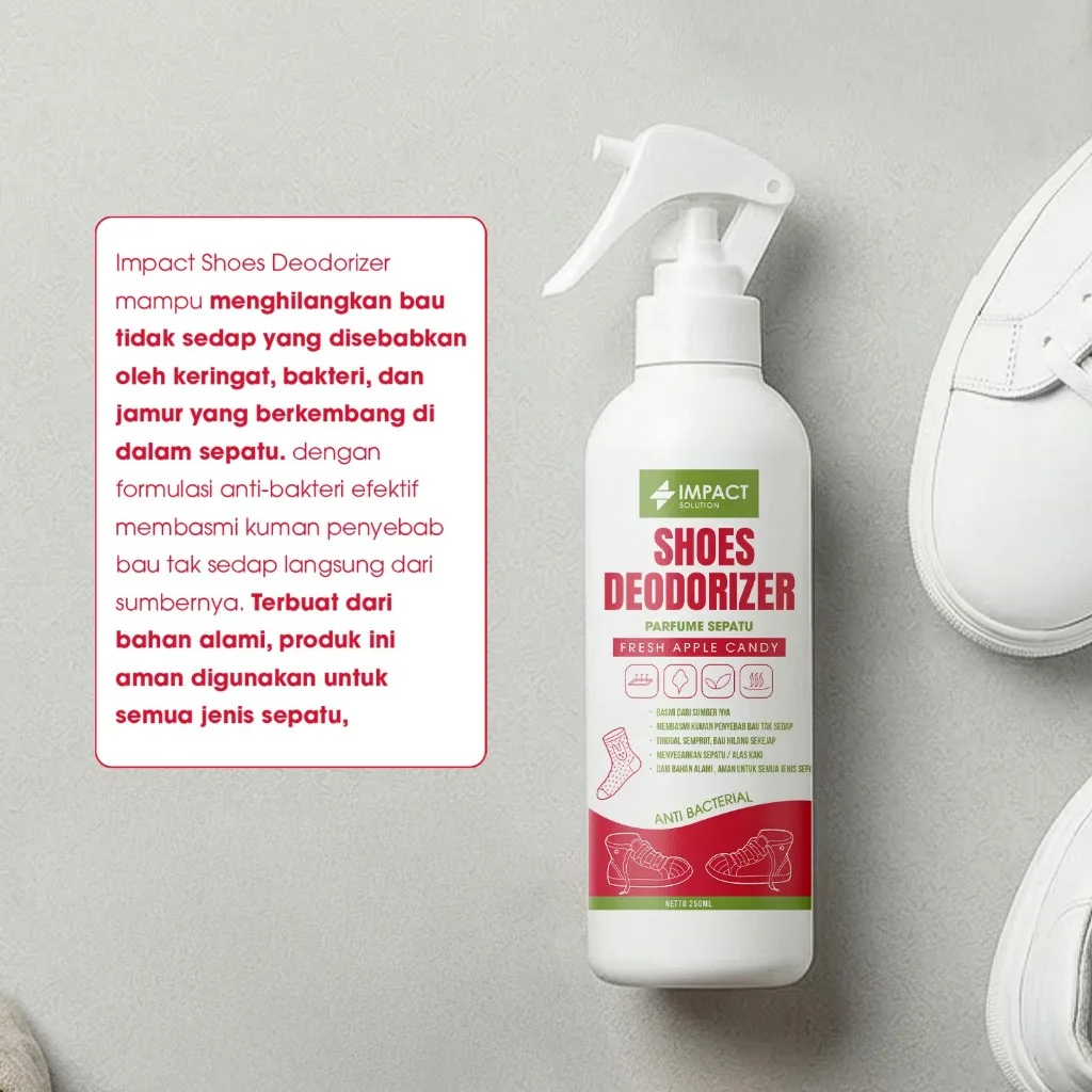IMPACT Shoes Deodorizer Apple Candy Pewangi Sepatu Manis Segar Anti Bau Tak Sedap 250ml