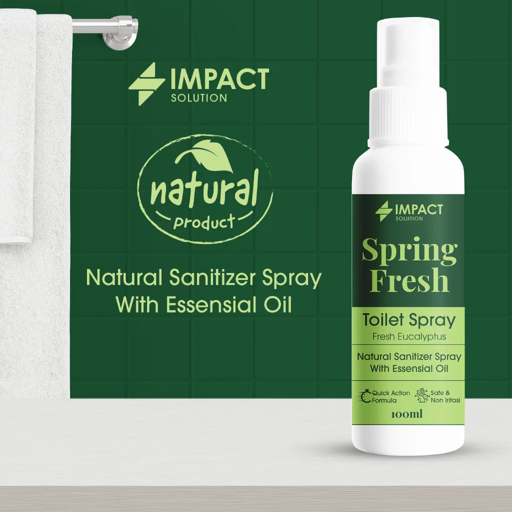 IMPACT Toilet Spray Eucalyptus 100ml Toilet Seat Sanitizer Pengharum Kamar Mandi Penghilang Bau WC