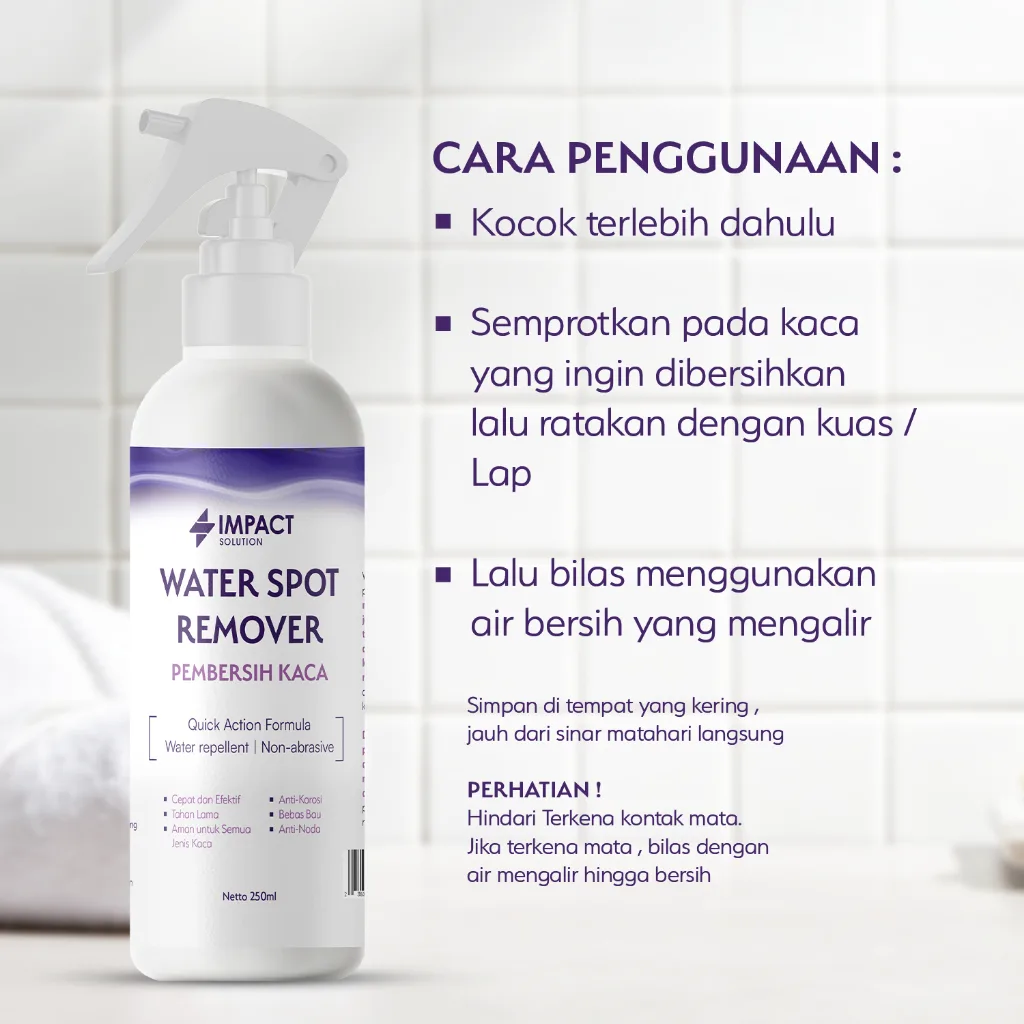 IMPACT Pembersih Jamur Kaca 250ml | Penghilang Jamur & Kerak Kaca Kamar Mandi Ampuh Anti Noda