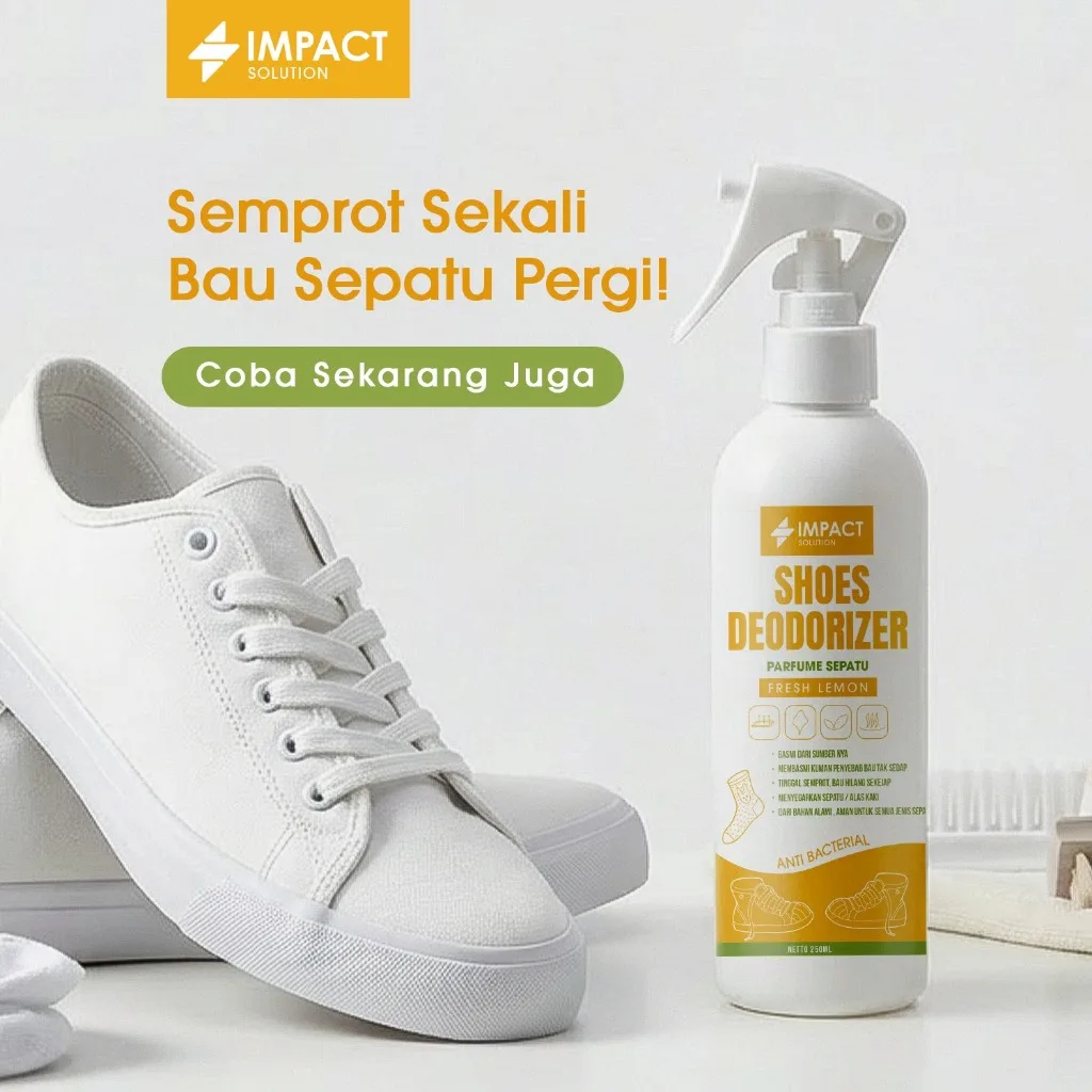 IMPACT Shoes Deodorizer Lemon Parfum Sepatu Segar Bersih Anti Bau & Apek 250ml