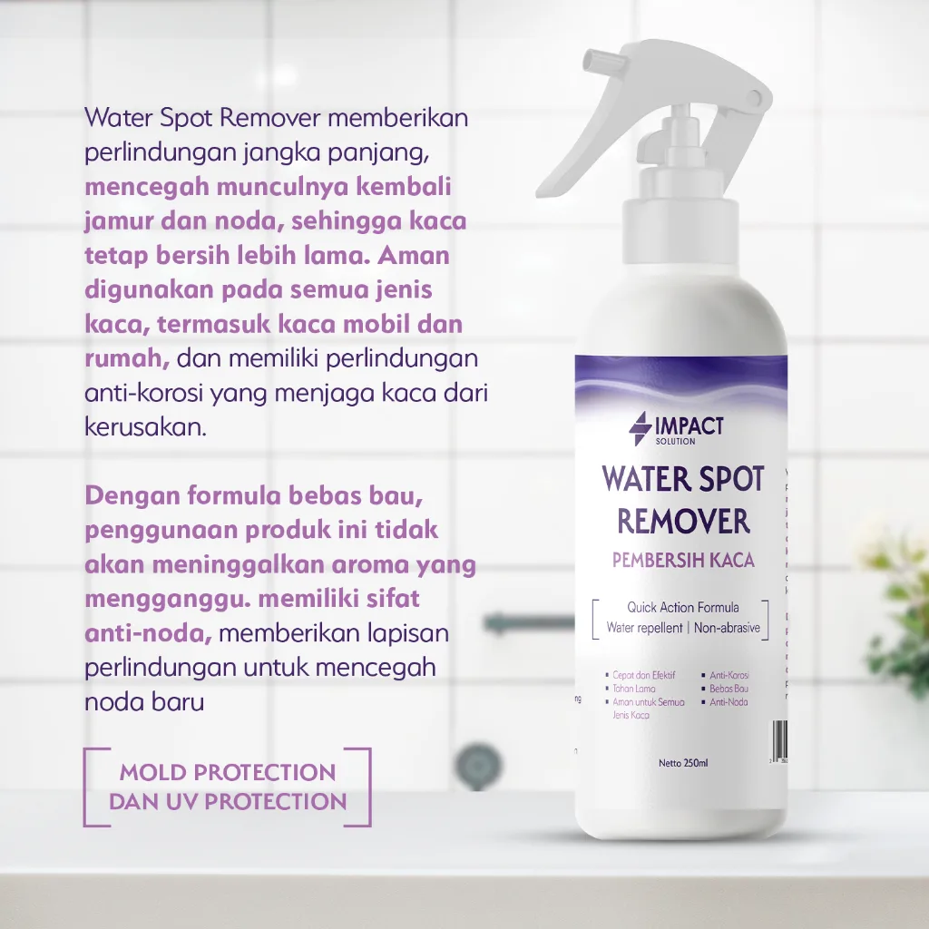 IMPACT Pembersih Jamur Kaca 250ml | Penghilang Jamur & Kerak Kaca Kamar Mandi Ampuh Anti Noda