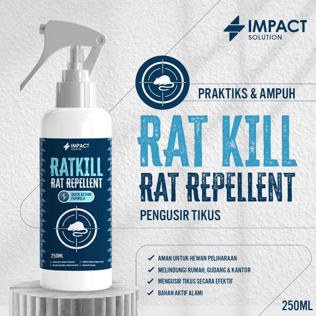 IMPACT Pengusir Tikus 250ml | Rat Repellent Semprotan Anti Tikus Ampuh Penghalau Tikus Rumah