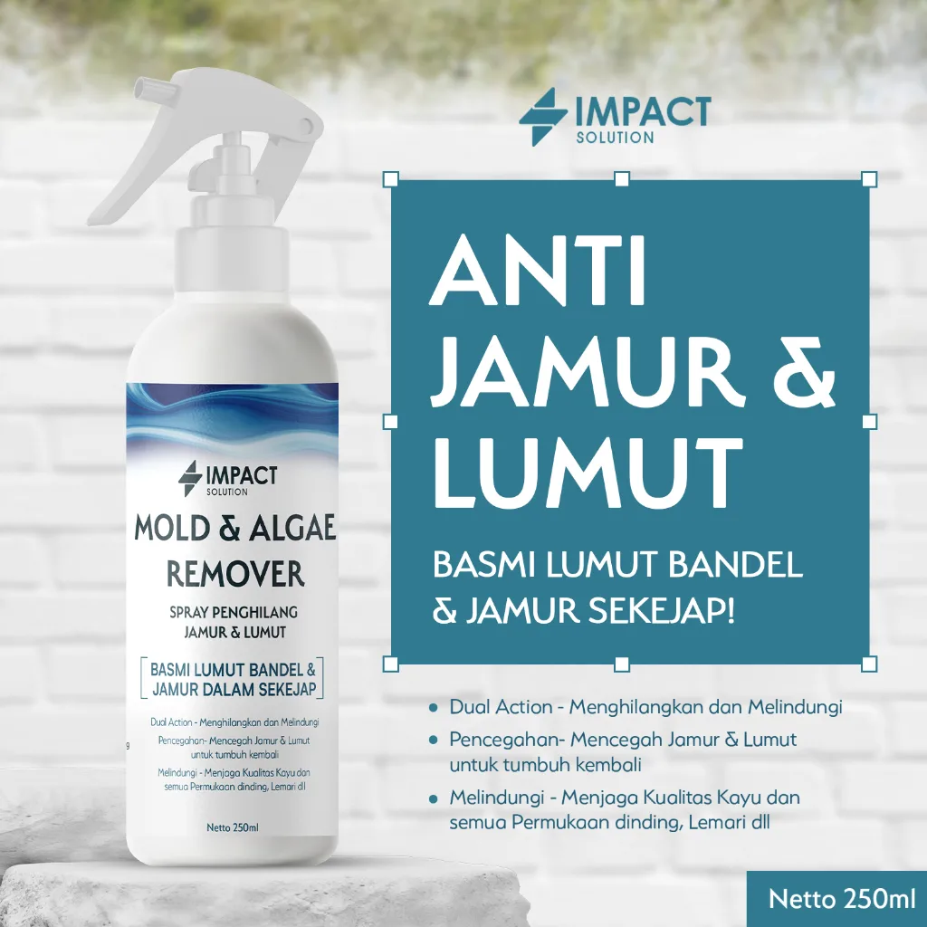 IMPACT Obat Lumut Lantai 250ml | Pembersih Keramik Kamar Mandi Penghilang Lumut & Noda Ampuh Anti Licin