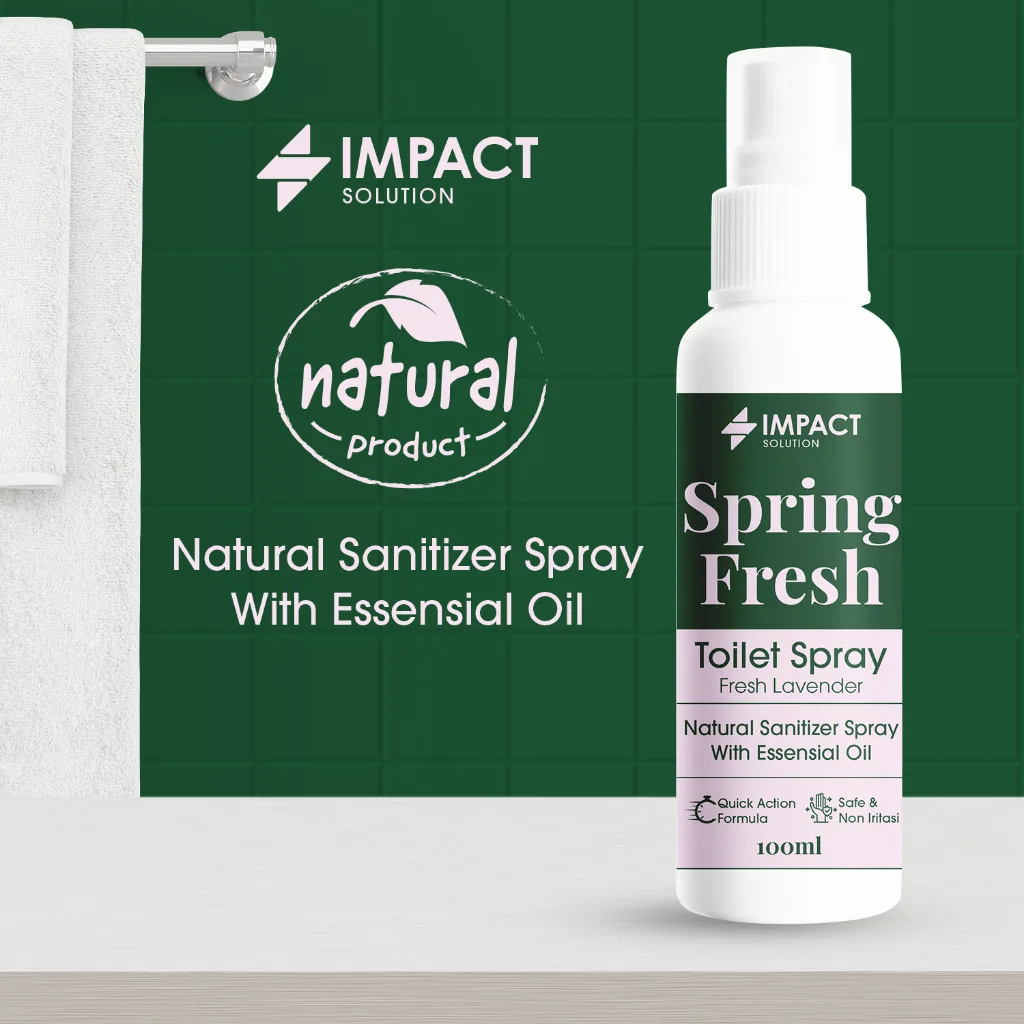 IMPACT Toilet Spray Lavender 100ml Toilet Seat Sanitizer Pengharum Kamar Mandi Penghilang Bau WC